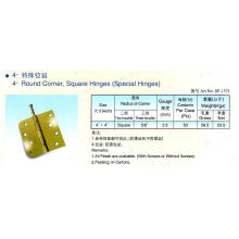 4" Round Corner, Square Hinges (special hinges)